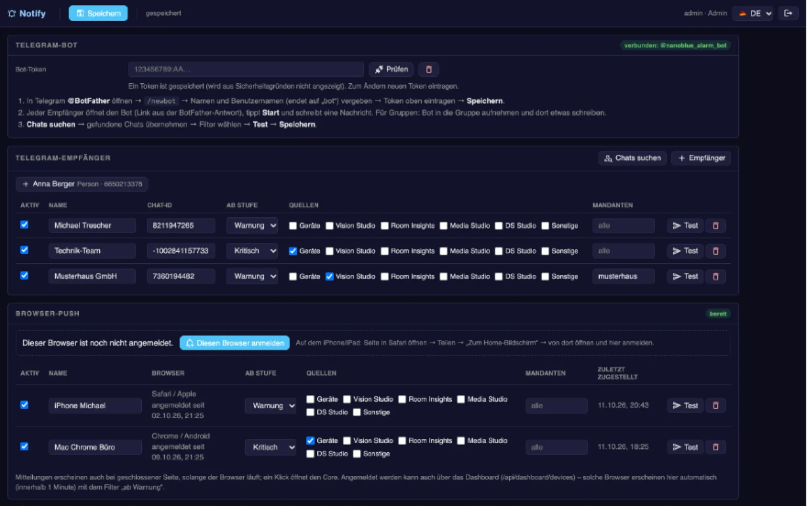 nanoblue Notify