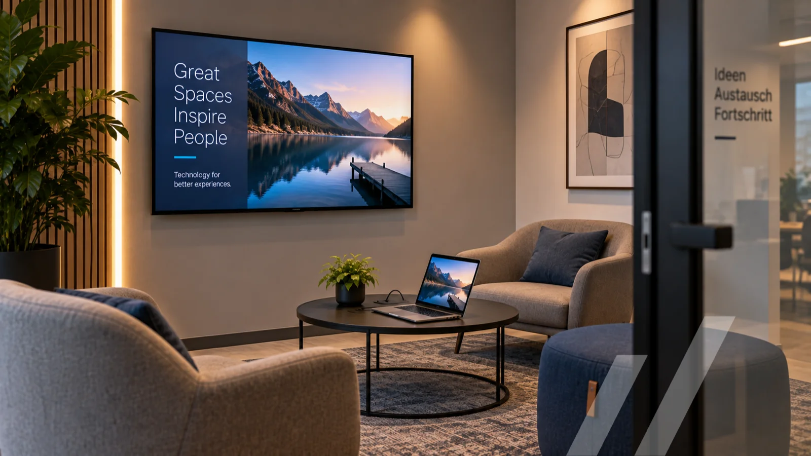 Display + USB-C/HDMI – fertig konfiguriertes nanoblue AV-Paket (Präsentation)