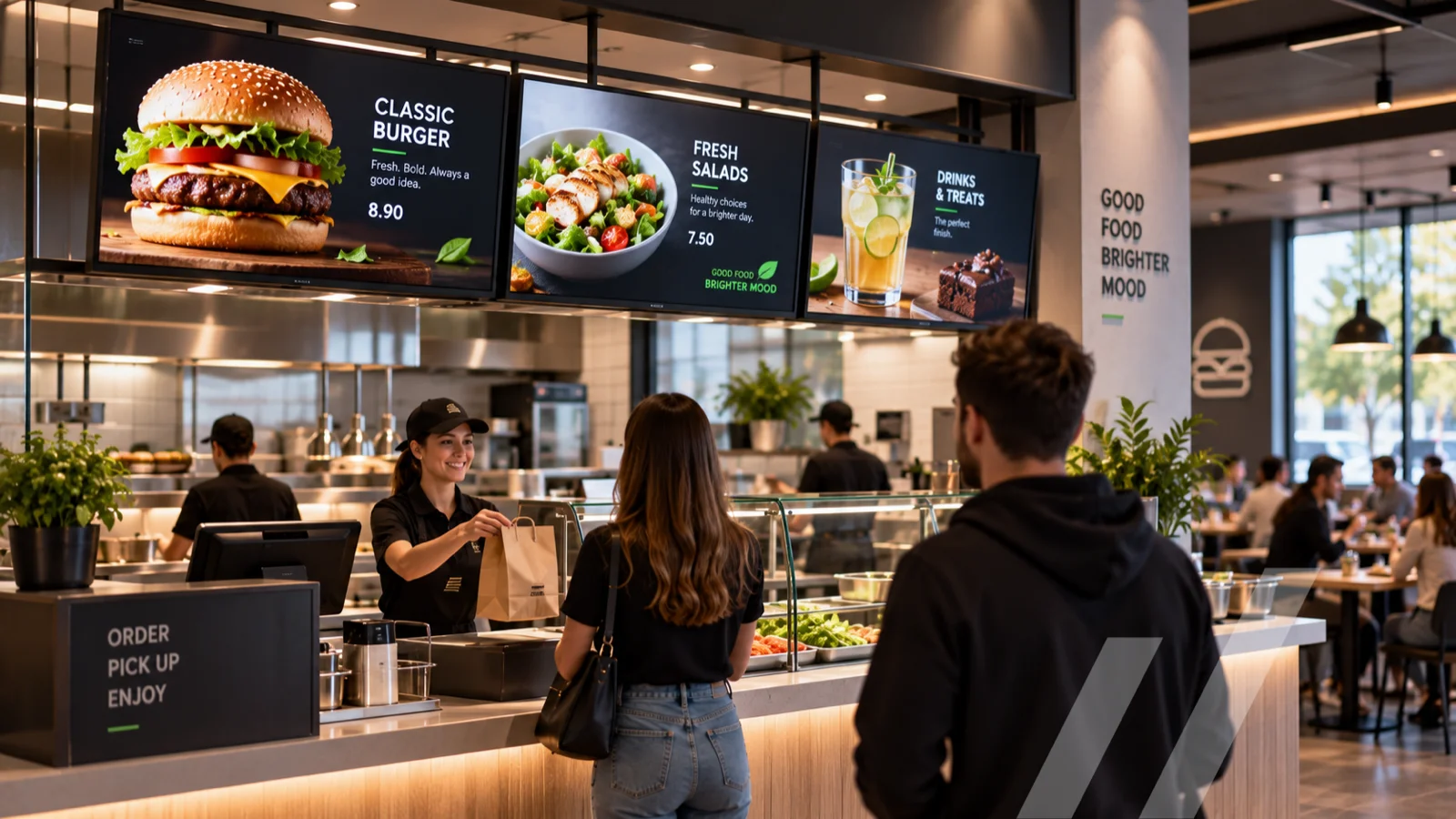Menüboard – fertig konfiguriertes nanoblue AV-Paket (Digital Signage)