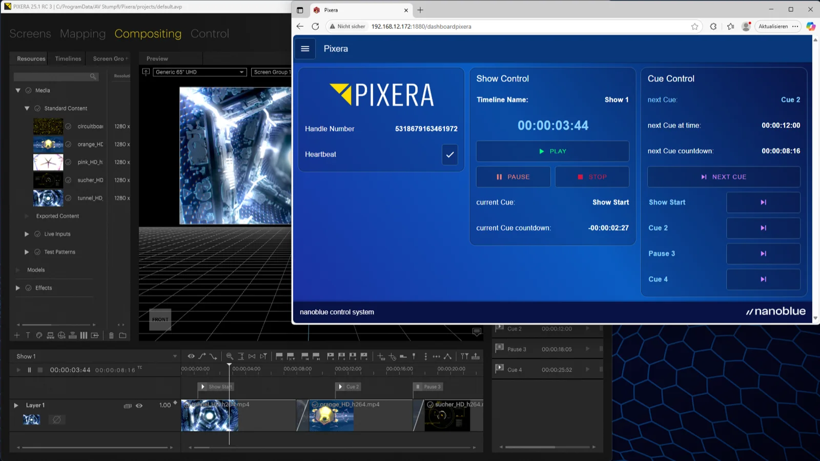nanoblue Pixera