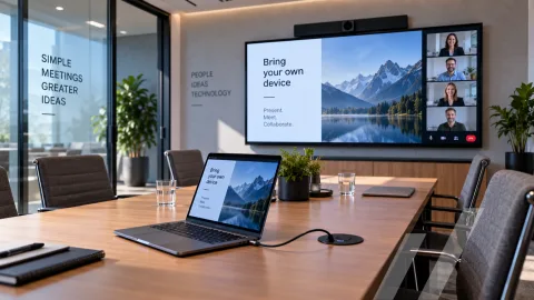 BYOD-Raum – fertig konfiguriertes nanoblue AV-Paket (Meeting)
